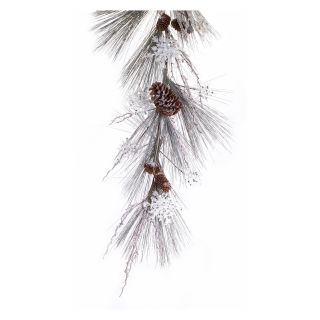 Melrose 4 ft. Snowflake Garland with Pine Cones   Christmas Garland