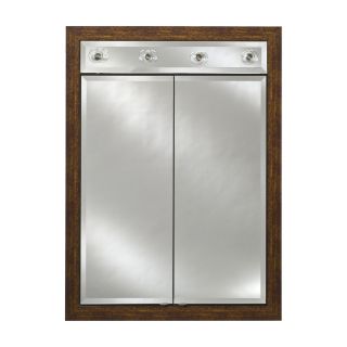 Afina Signature Contemporary Lighted Double Door 21W x 40H in. Surface Mount Medicine Cabinet   Medicine Cabinets
