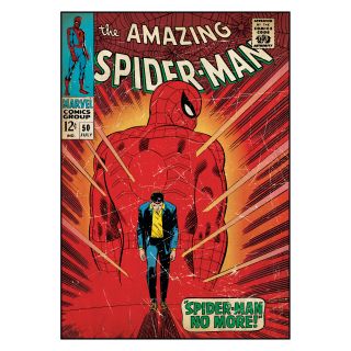 Comic Book Cover  Spiderman Walking Away Wall Decal  24W x 34.25H in.   Wall Decals