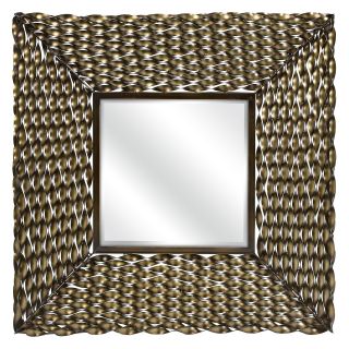 IMAX Worcester Twisted Metal Square Wall Mirror   35.75H x 35.5W in.D29   Wall Mirrors