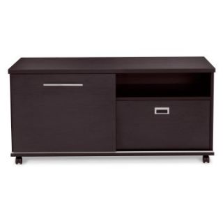 Jesper 500 Collection Professional Mobile Filing Cabinet with Sliding Door   Espresso   File Cabinets