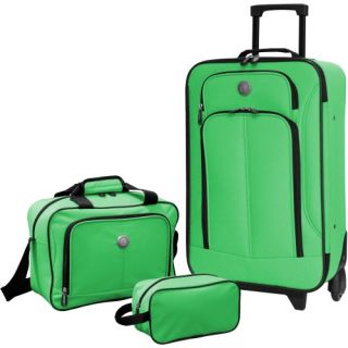 Travelers Club 3 Piece Promotional Travel Set   Lime Green   Luggage Sets