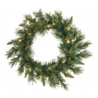 Vickerman Imperial Pine Pre Lit LED Wreath   Warm White Lights   Christmas Wreaths