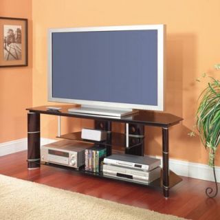 Bush   Segments Cameron 57 Inch Wide TV Stand in High Gloss Black   TV Stands