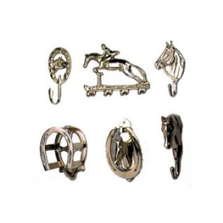 Imported Horse & Supply Horse Head Bridle Hook Brass   Barn Supplies