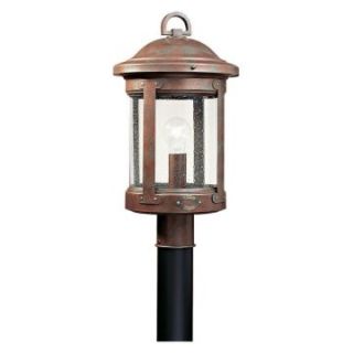 Sea Gull H.S.S. Co Op Outdoor Post Lantern   19.75H in. Weathered Copper   Outdoor Post Lighting