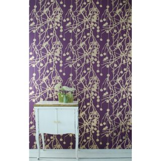 Tree Bomb Wallpaper   Purple/Gold   Modern Wallpaper