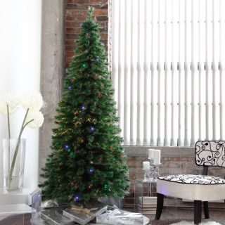 Green Clover Medium Fiber Optic Pre lit Christmas Tree   Christmas Trees