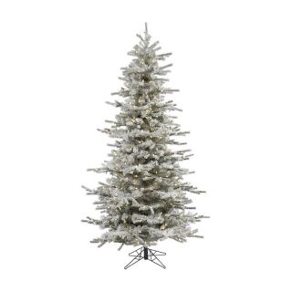 Sierra Flocked Slim Pre Lit LED Christmas Tree   Christmas Trees