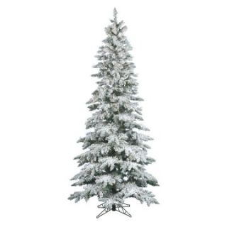 Vickerman 7.5 ft. Flocked Slim Utica Fir Dura Lit Christmas Tree   Christmas Trees