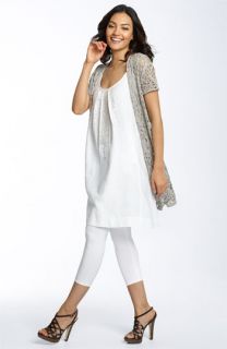 Eileen Fisher Rustic Luster Cardigan, Sequined Linen Dress & Leggings