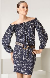 Michael Kors Off Shoulder Dress & Leather Belt