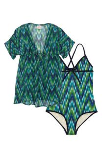 Milly Minis Swimsuit & Cover Up (Little Girls)