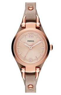 Fossil Small Georgia Leather Strap Watch, 26mm