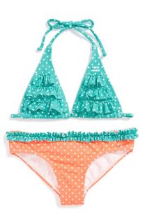 Billabong Polka Dot Two Piece Swimsuit (Little Girls)(Online Only)