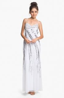 Marina Embellished Lace & Chiffon Gown