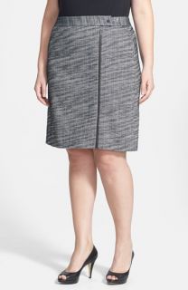 Anne Klein Graphic Tweed A Line Skirt (Plus Size)