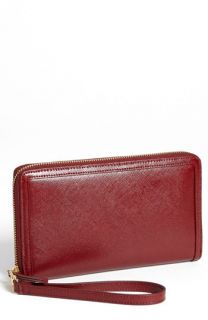 Halogen® Zip Around Saffiano Leather Wallet