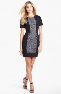 French Connection Olivia Lace & Jersey Sheath Dress