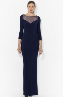 Lauren Ralph Lauren Long Sleeve Column Gown