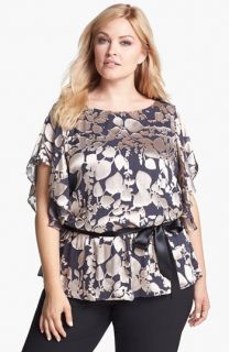 Adrianna Papell Blouson Top (Plus Size)