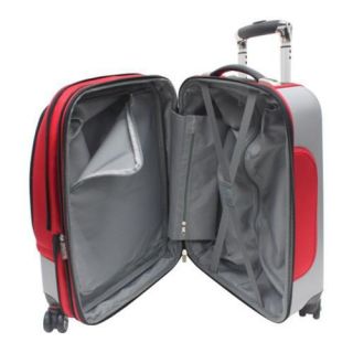 US Traveler 2 Piece Versatile Hybrid Spinner Luggage Set Red US Traveler Two piece Sets