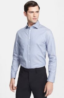 Armani Collezioni Slim Fit Check Grid Dress Shirt