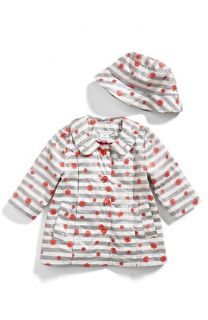 LITTLE MARC JACOBS Stripe Floral Windbreaker & Hat (Baby Girls)