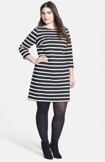 ABS by Allen Schwartz Stripe T Shirt Dress (Plus Size)