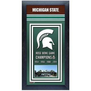Michigan State Spartans 2014 Rose Bowl Champions Framed Banner