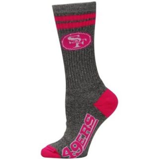 San Francisco 49ers Ladies Marble Tall Socks   Gray/Pink
