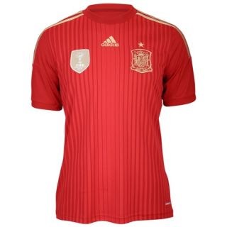 adidas Home Jersey   Mens   Soccer   Clothing   Spain   Victory Red/Gold/Red