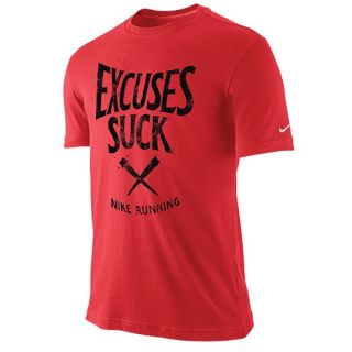Nike Dri FIT Cotton Graphic Running T Shirt   Mens   Running   Clothing   Light Crimson