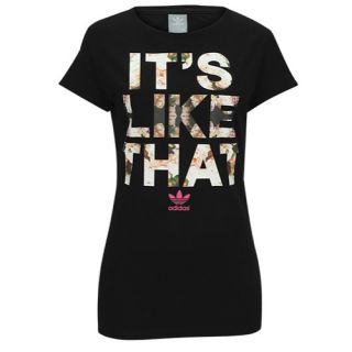 adidas Originals Graphic T Shirt   Womens   Casual   Clothing   Black/Pink