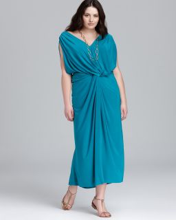 Tbags Los Angeles Plus Maxi Dress with Ruched Tie Waist's
