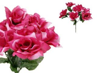 252 Silk Open Roses Wedding Flowers Bouquets   Black   Artificial Flowers