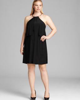Tbags Los Angeles Plus Tiered Halter Neck Dress's