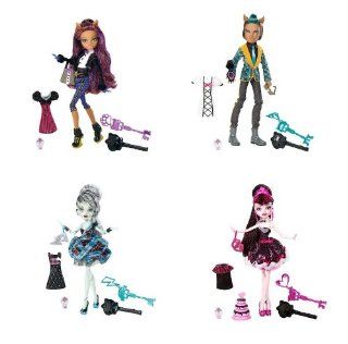 Monster High Sweet 1600 Complete Set Draculaura, Clawdeen Wolf, Clawd Wolf, Frankie Stein Toys & Games