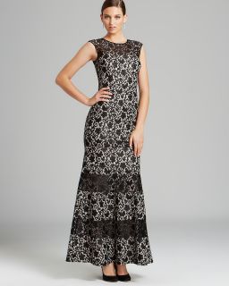 Kay Unger Illusion Panel Lace Gown's