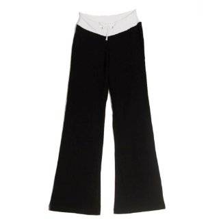 Black Womens Cotton Lycra Elastic Waistband Yoga Pants Yoga Exercise Pants Size L  Sports & Outdoors