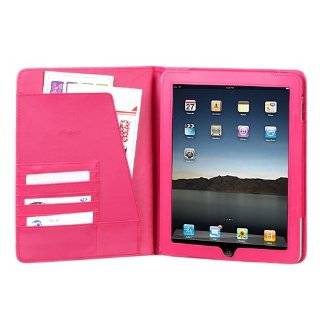 High Quality Hot Pink Leather Cover Protective Case Jacket Magnetic Closing Flap Credit Card ID Passport Slots for Apple iPAD i Pad 3G, Wifi Model 16GB 32GB 64GB Tablet Slate Computers & Accessories