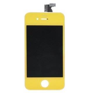 CDMA Verizon iPhone 4 LCD Display + Digitizer Touch Panel Screen with White Supporting Frame   Yellow Computers & Accessories