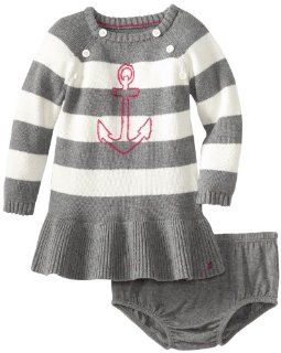 Isaac Mizrahi Baby Girls Infant Sweater Knit Ribbon And Bow Dress With Tight, Black/Pink, 24 Months Clothing