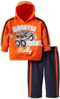 Little Rebels Baby boys Infant 2 Piece Truck Rally Hooded Pullover And Pant Clothing