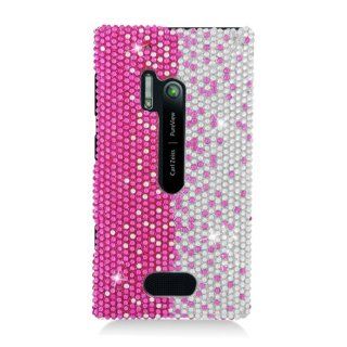 Eagle Cell PDNK928S322 RingBling Brilliant Diamond Case for Nokia Lumia 928   Retail Packaging   Hot Pink/Silver Divide Cell Phones & Accessories