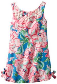 Lilly Pulitzer Girls 2 6X Little Delia Dress, Flutter Blue Lucky Charm, 6 Clothing