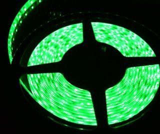 Generic SMD 3528 16.4 Feet LED Light Strip Green Waterproof Lamp Ribbon Perfect for Car Diy/ Cabinet Under Display/ Tv Pc Back, 5m 12v Input Musical Instruments