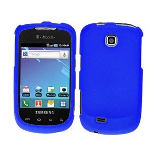 Hard Plastic Snap on Cover Fits Samsung T499 Dart Blue Rubberized T Mobile Cell Phones & Accessories