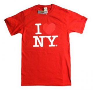 I Love NY New York Short Sleeve Screen Print Heart T Shirt Red Clothing