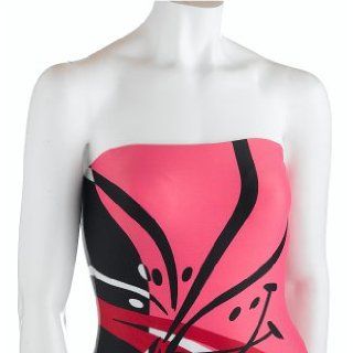 Gottex Women's Frangipani 1 Piece Bandeau Swimsuit, Pink, Size 6 Clothing